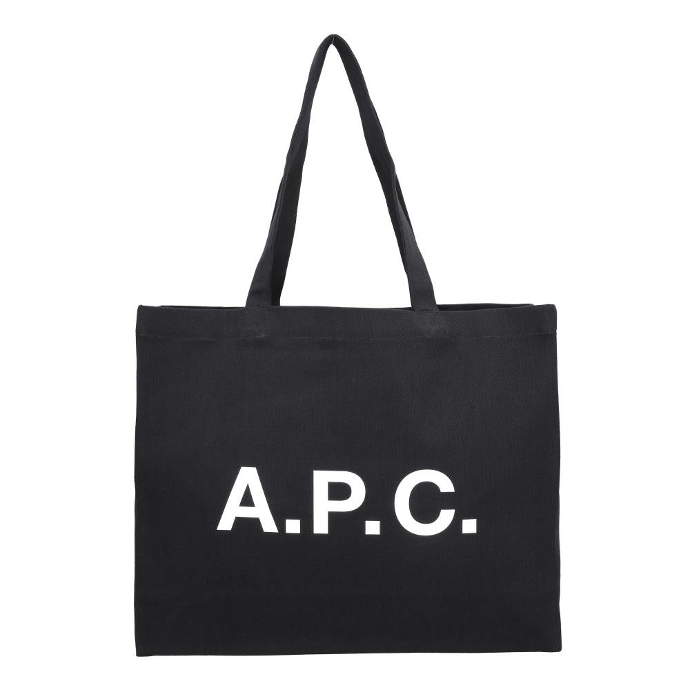 A.P.C. Coated Canvas Diane Tote Bag M61443 LZZ BLACK