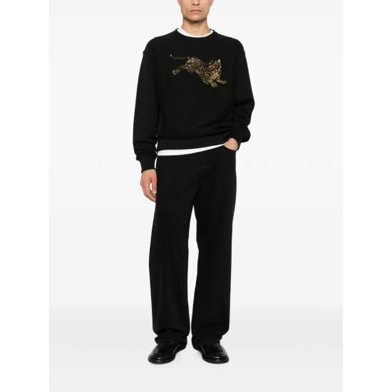 KENZO Long Sleeve Sweatshirt for Men FG6 5SW277 4MJ 99J BLACK DOM