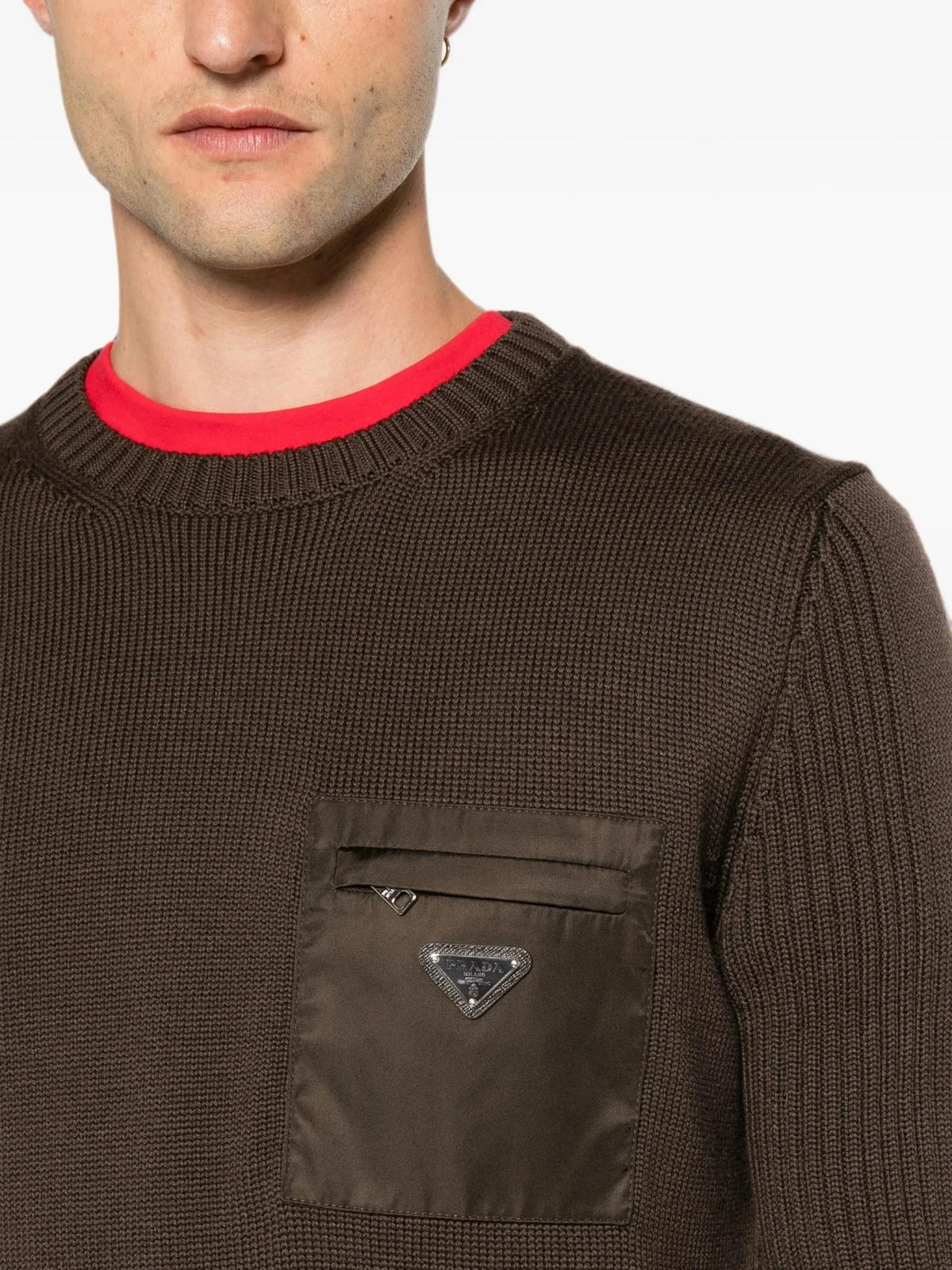 PRADA Men’s Round Neck Knit Sweater