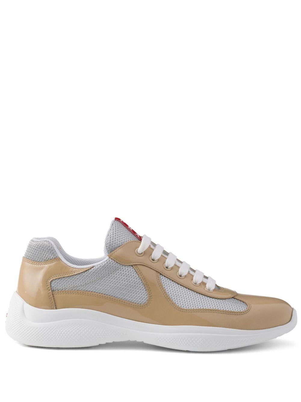 PRADA Black Leather Low-Top Sneakers
