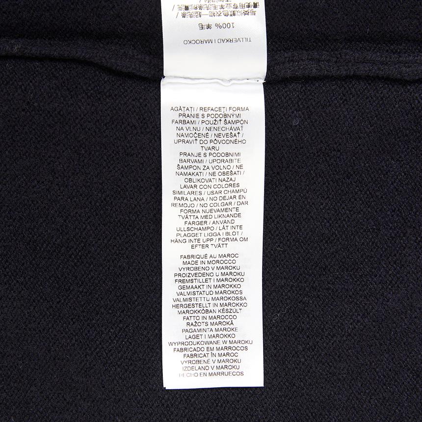 Maison Kitsune Fox Head Logo Men’s Wool Cardigan Navy PM00502 KT1006 0413