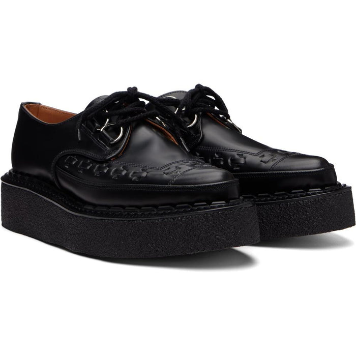 Comme des Garcons x George Cox D-Ring Derby Shoes Men Black Leather