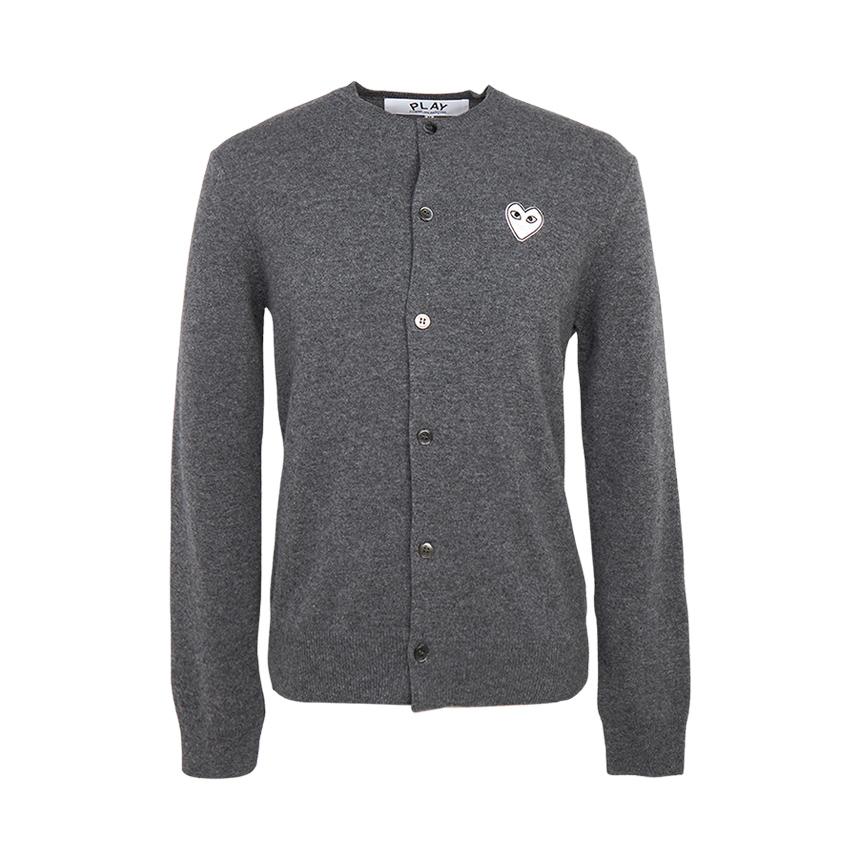 Comme des Garcons White Patch Unisex Knit Cardigan AX N061 051 3