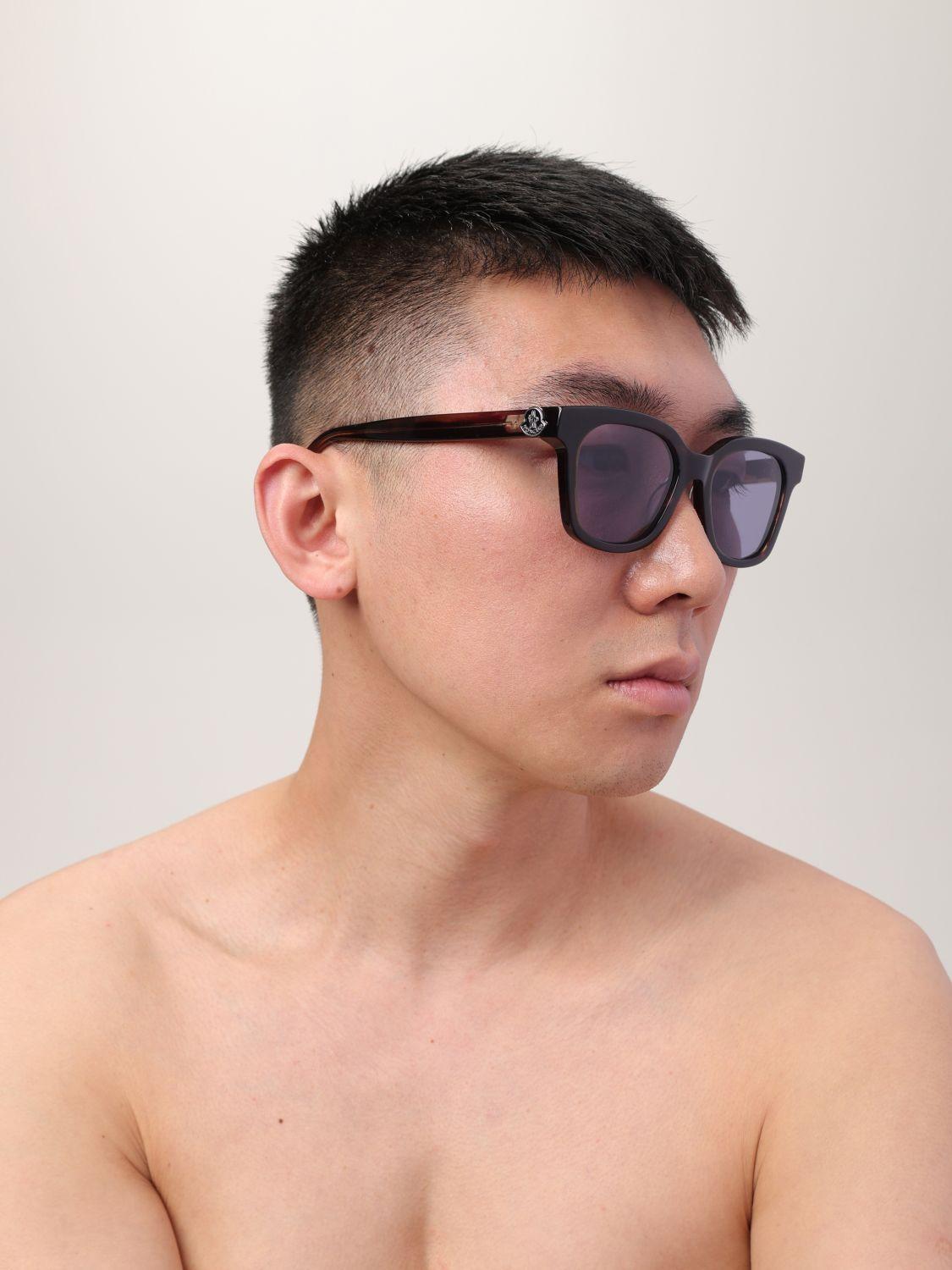 Moncler Brown Gradient Square Sunglasses for Men