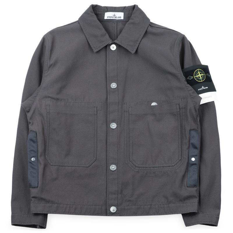 STONE ISLAND Men’s Cotton Canvas Patch Jacket Dark Gra L1S15 4100076 S0164 V0065