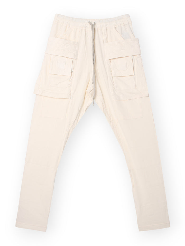 Rick Owens DRKSHDW Creatch Natural Drawstring Cargo Pants RN DU01B7376 RN 21