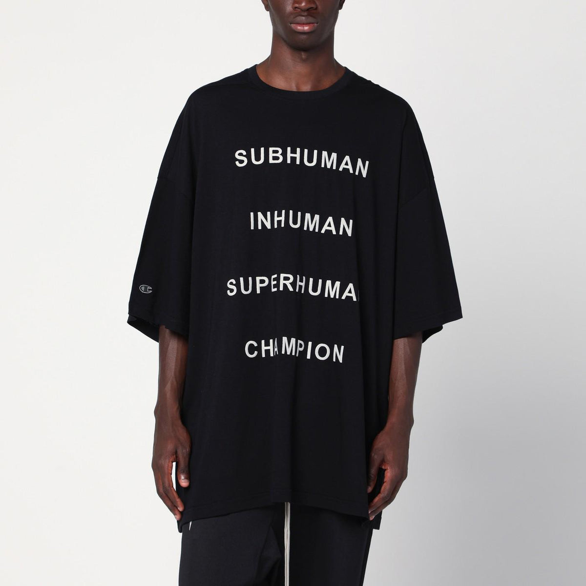 Rick Owens Champion Tommy T Short Sleeve T-Shirt Black