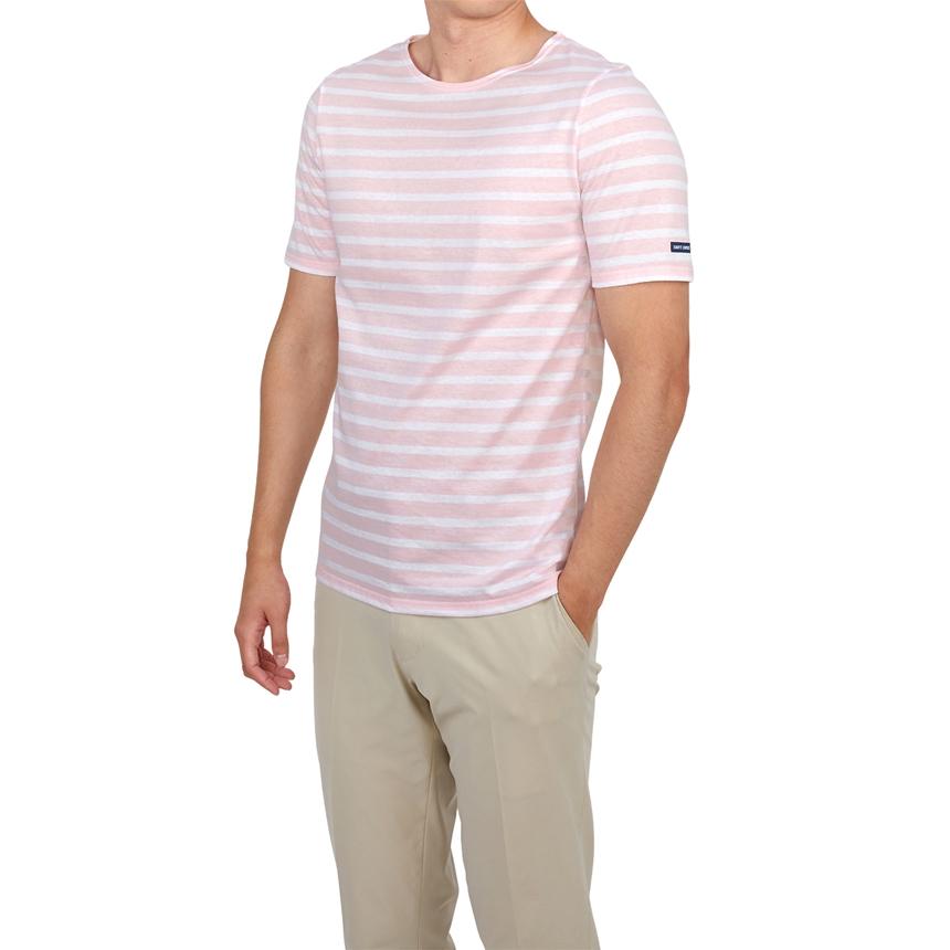 Saint James Levant Unisex Short Sleeve T-Shirt 9863 ROSE DOUX NEIG