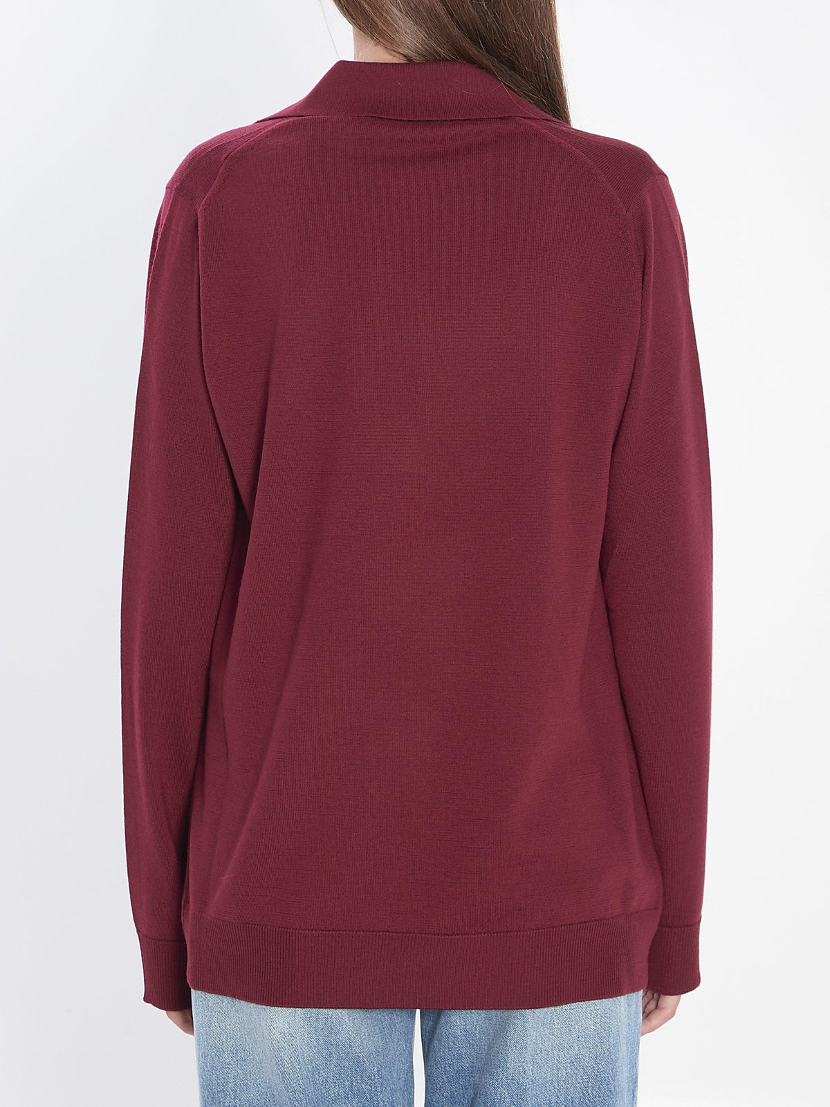 GUCCI Red Logo Long Sleeve Sweatshirt