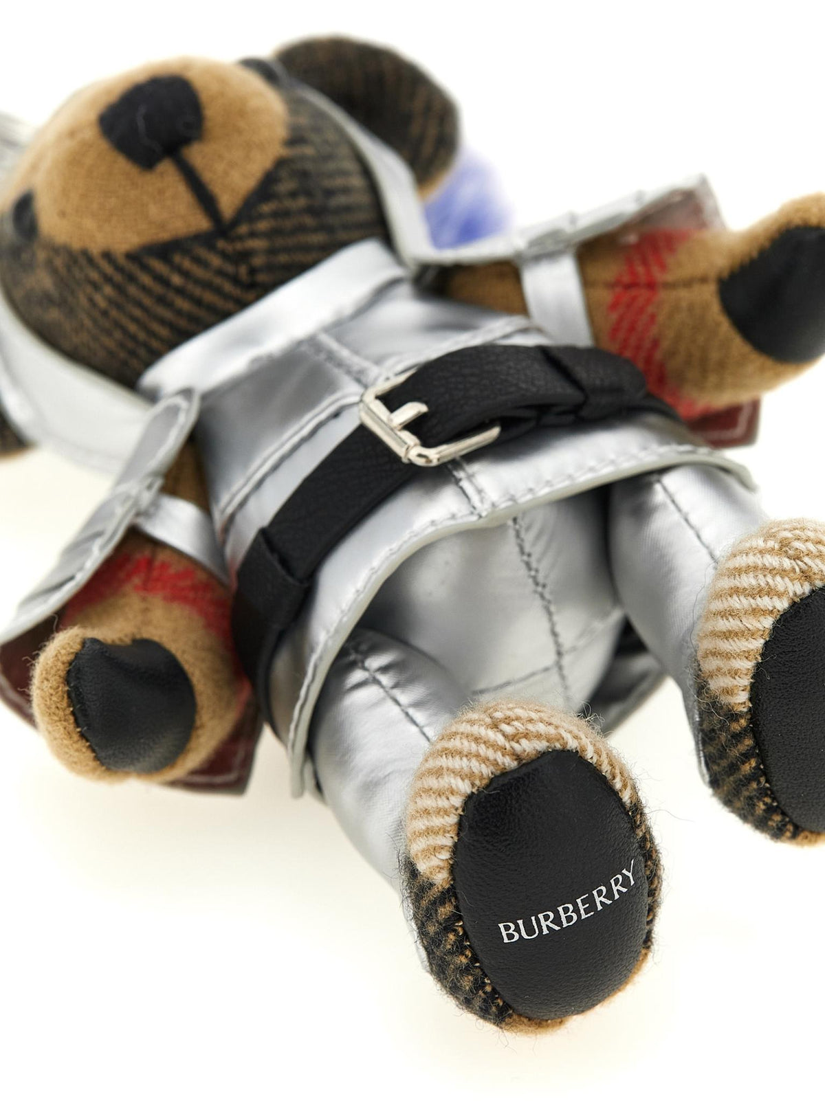 BURBERRY Silver Logo Keyring