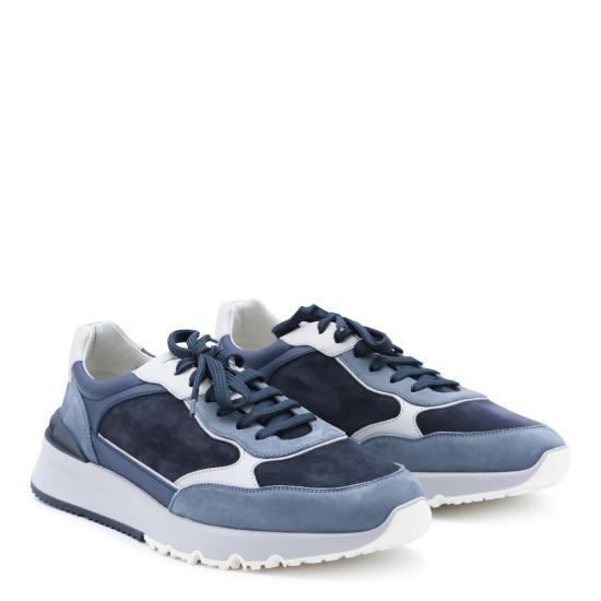 Brunello Cucinelli Nubuck Suede Running Sneakers Light Grey Men’s