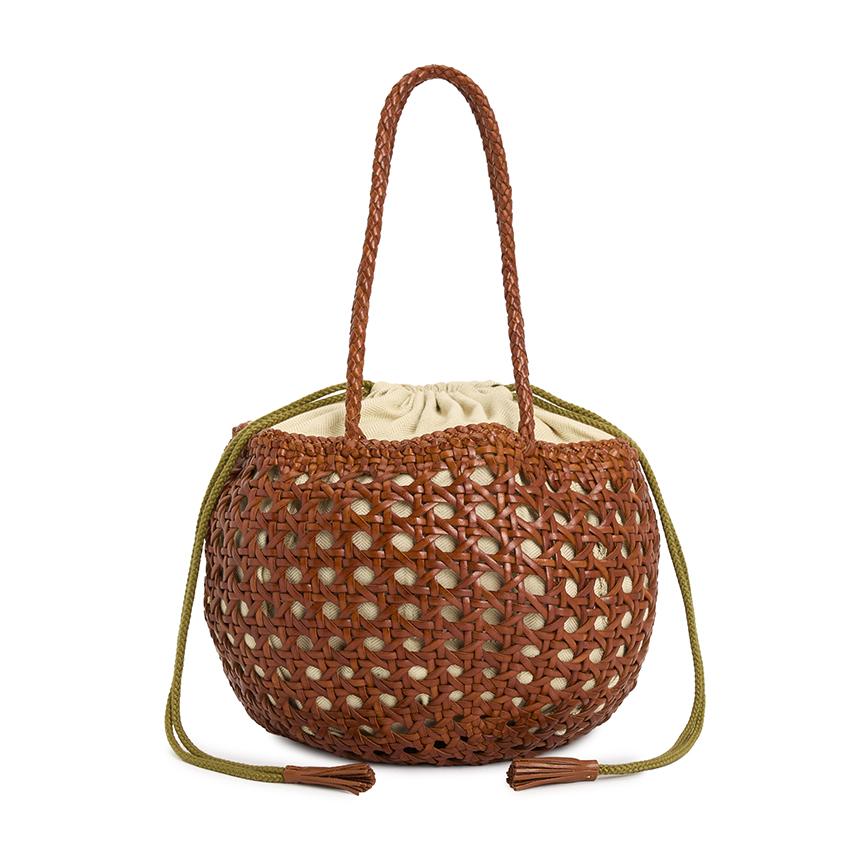 Dragon Diffusion Tan Leather Juventus Women’s Tote Bag
