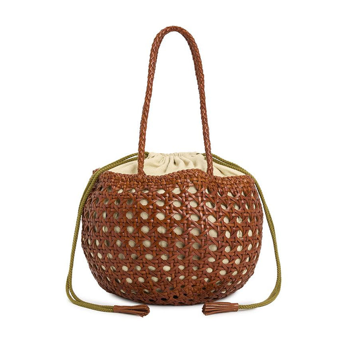 Dragon Diffusion Tan Leather Juventus Women’s Tote Bag