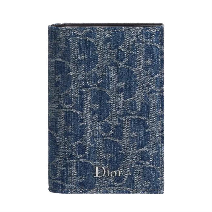 DIOR Black Bi-Fold Leather Card Holder Wallet