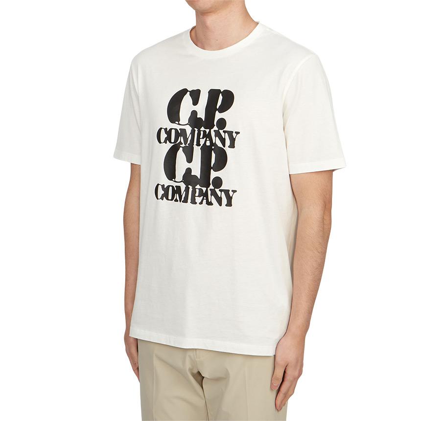 CP Company Men’s Short Sleeve T-Shirt White Cotton