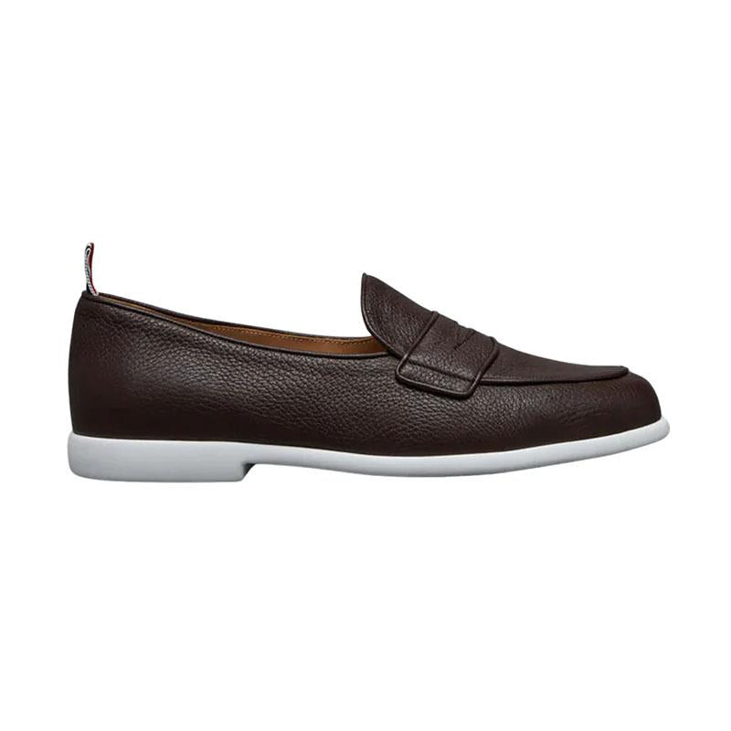THOM BROWNE Deerskin Varsity Penny Loafers for Men