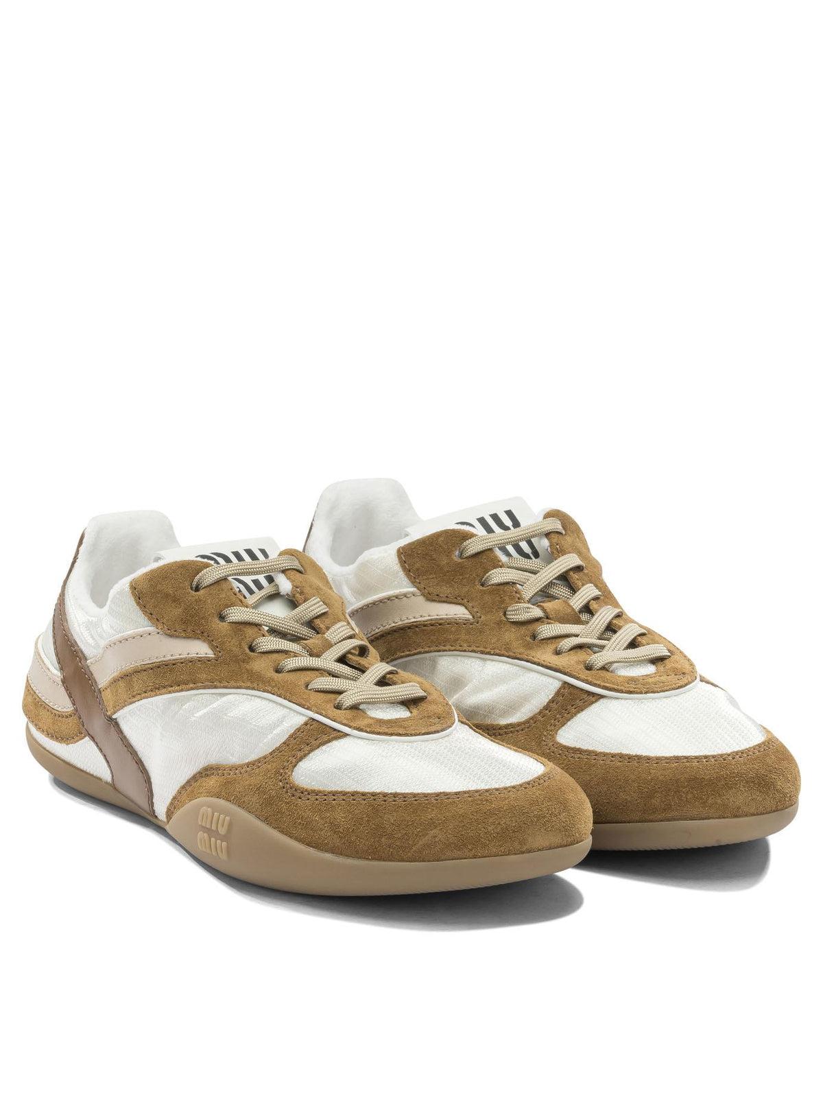 Miu Miu Black Leather Low-Top Sneakers