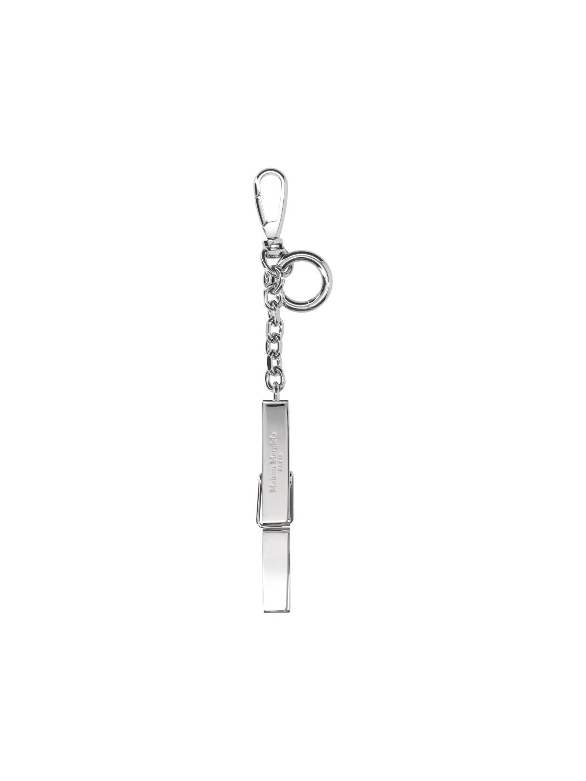 Maison Margiela Silver Logo Keyring Keychain Accessory