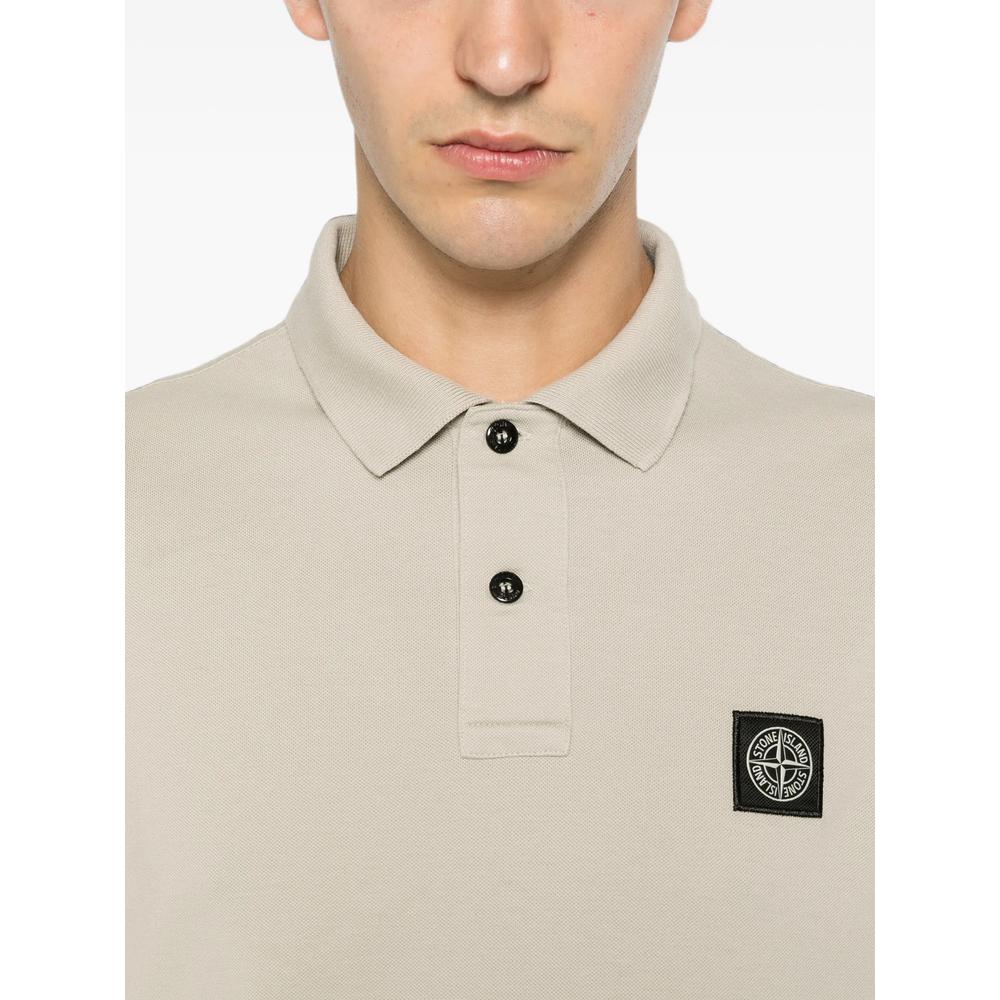 STONE ISLAND Short Sleeve Polo Shirt Navy Cotton Men