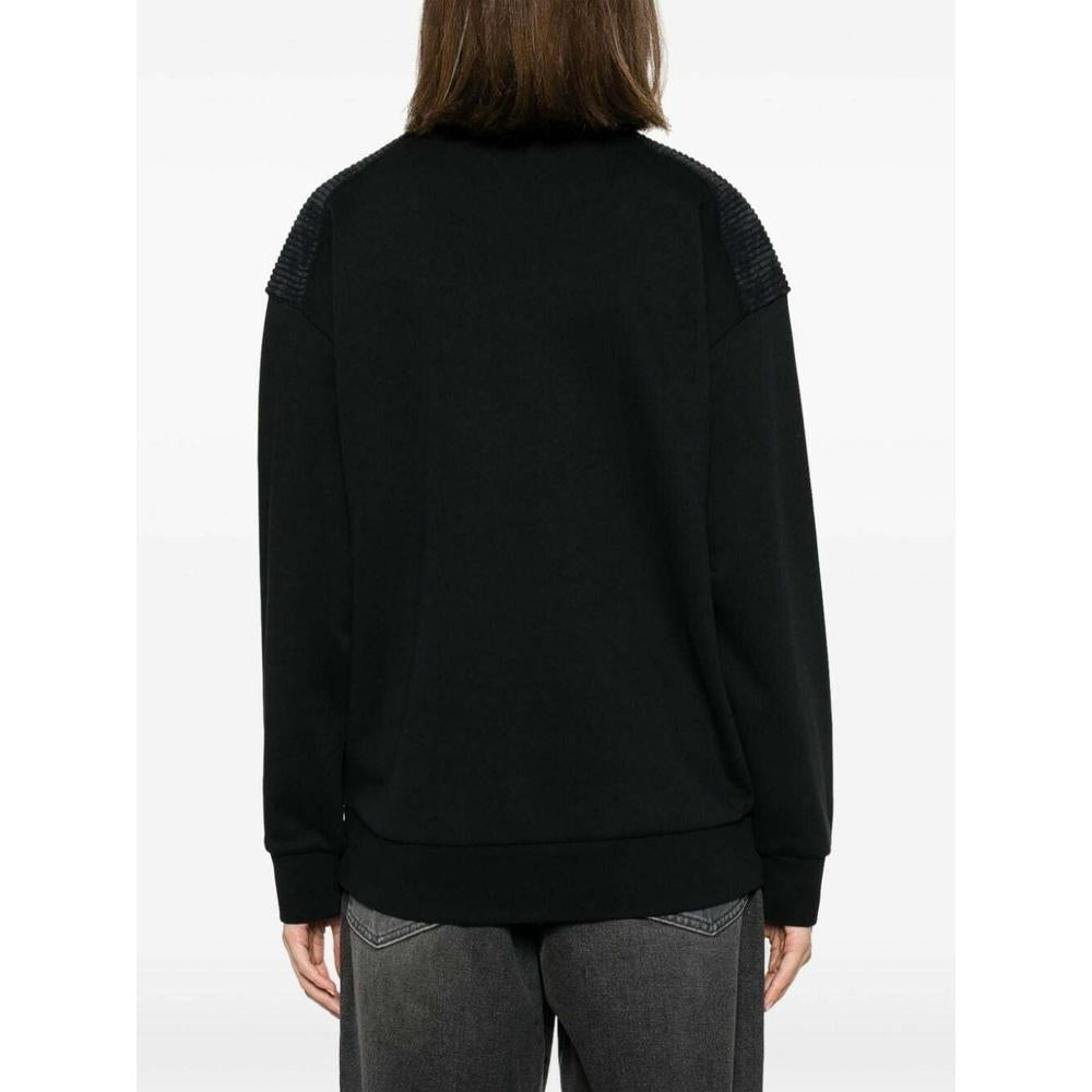 Moncler Logo Crewneck Sweatshirt Black Women’s Cotton