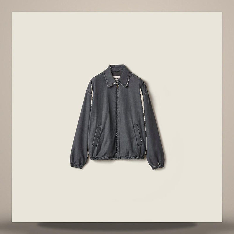 Miu Miu Chambray Bomber Jacket GWB320 15MP F0002