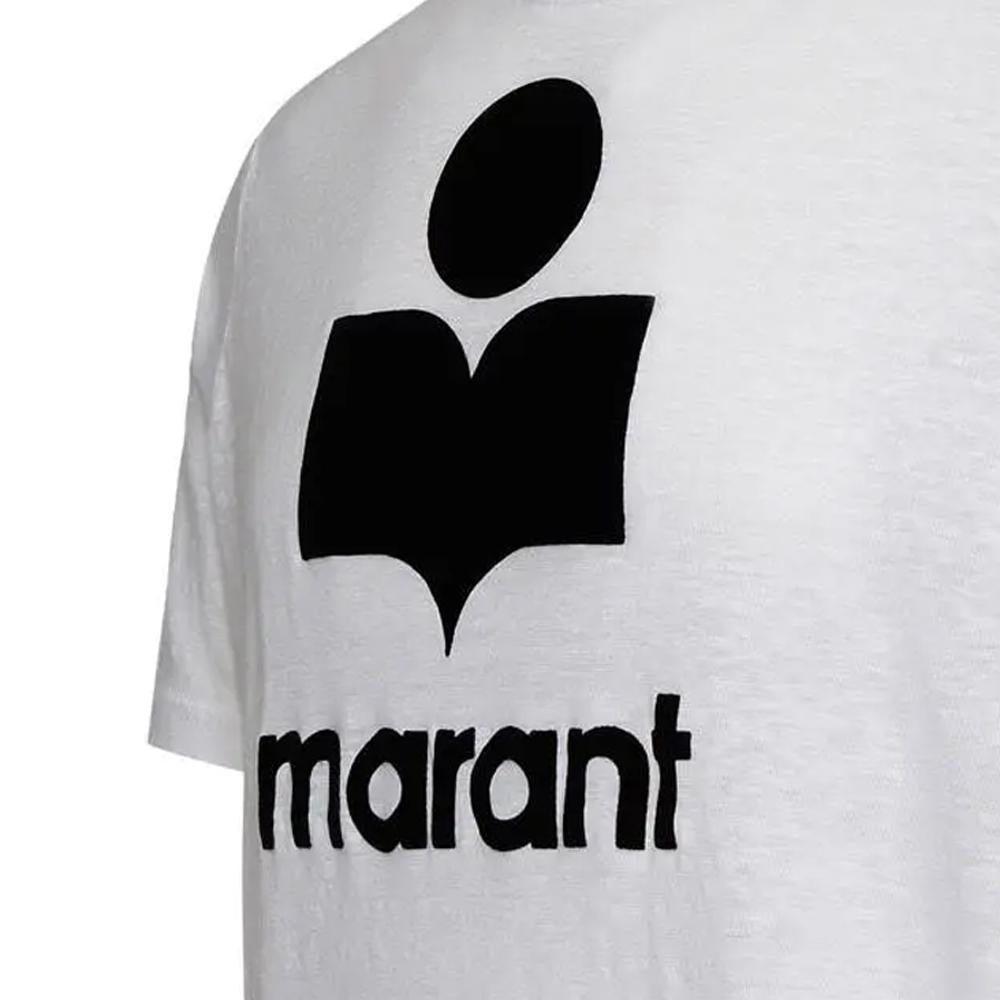 Isabel Marant KARMAN Linen T-Shirt White Men's Top