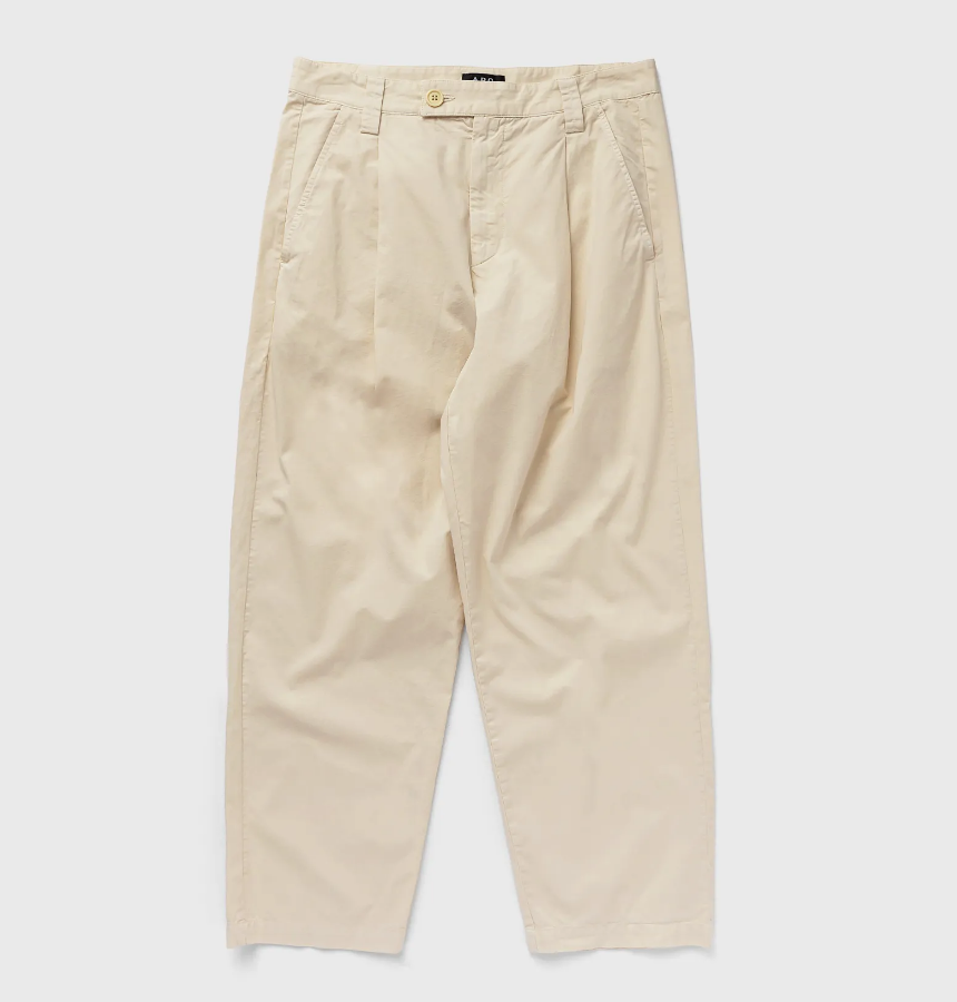 A.P.C. Renato Wide Slacks Pants Men Beige H08428