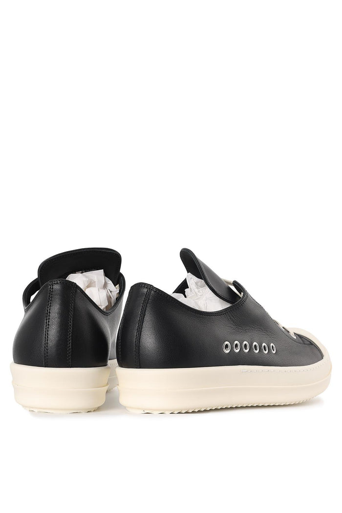 Rick Owens Extreme Low Sneakers Black Milk Leather Low-Top