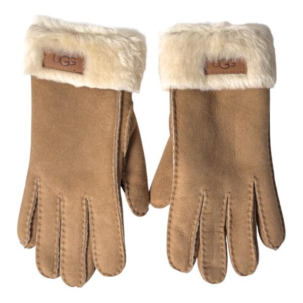 Ugg Women’s Turn Cuff Leather Gloves Chestnut
