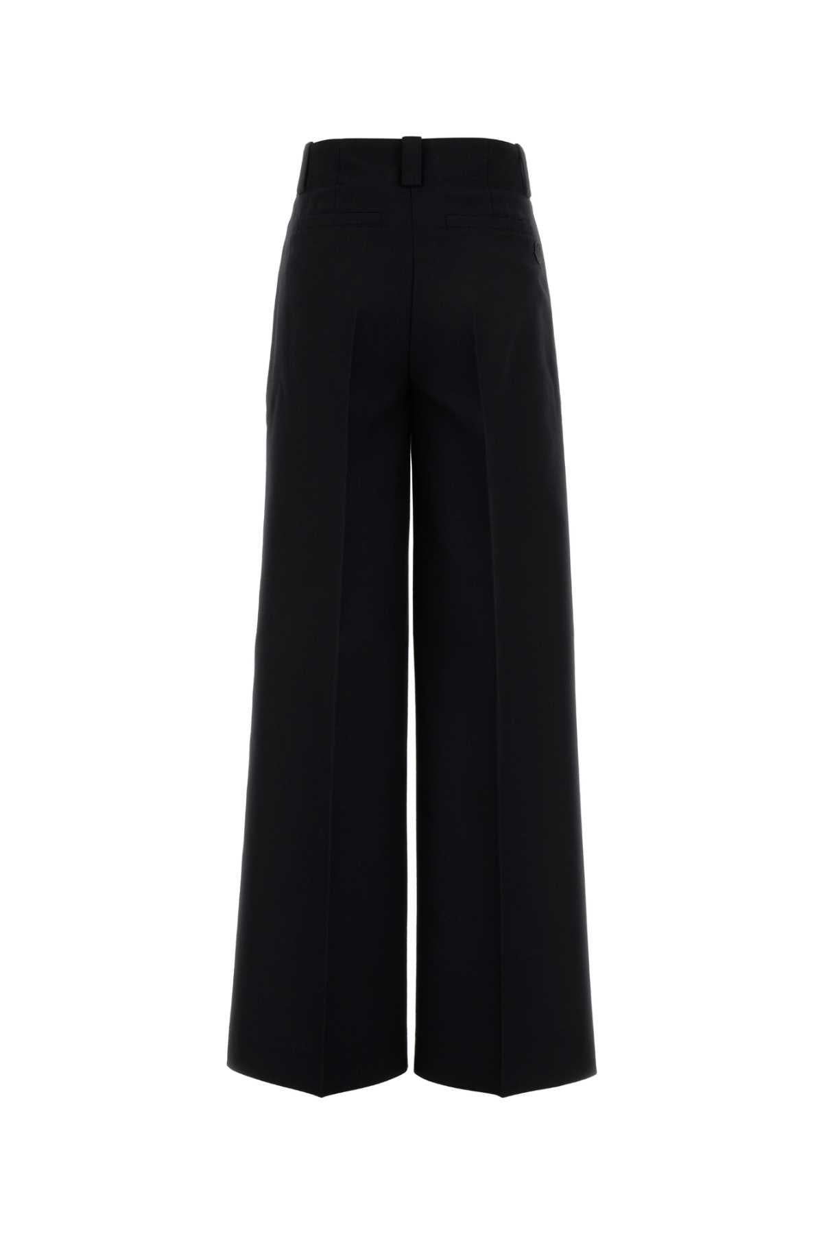 Moncler Black Wool Classic Trousers Pants for Women
