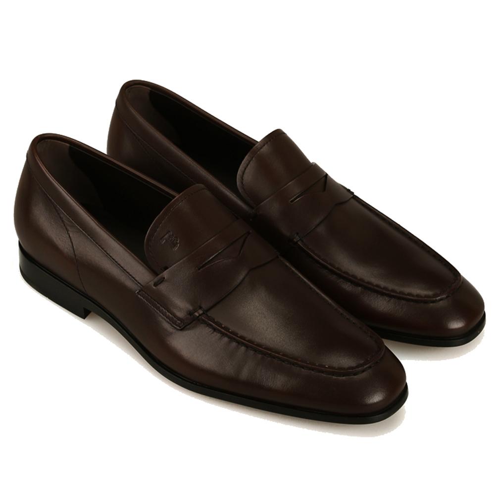 Tods Gomma Reggera Moccasin Loafers Black Leather Men's Shoes
