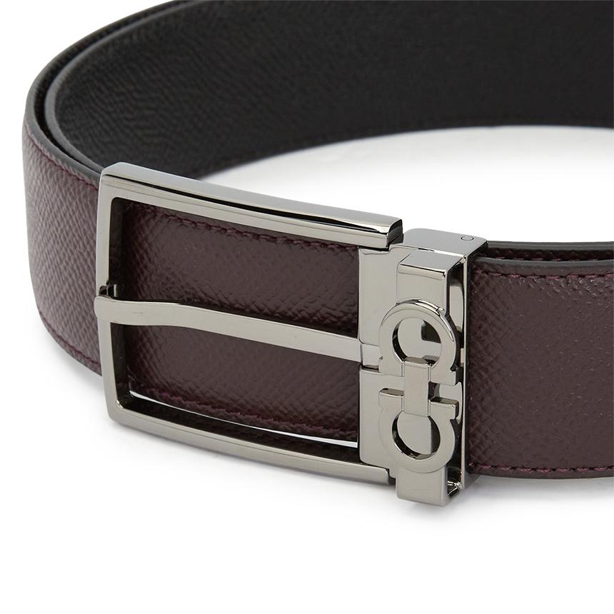 Ferragamo Gancini Reversible Men's Belt Pre-Cut Leather 67A037 0779991