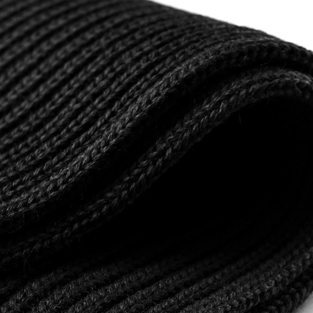 ANDERSEN-ANDERSEN Ribbed Wool Scarf Black