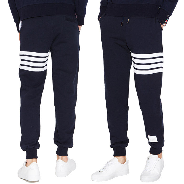 THOM BROWNE Navy 4-Bar Cotton Sweatpants Joggers Men