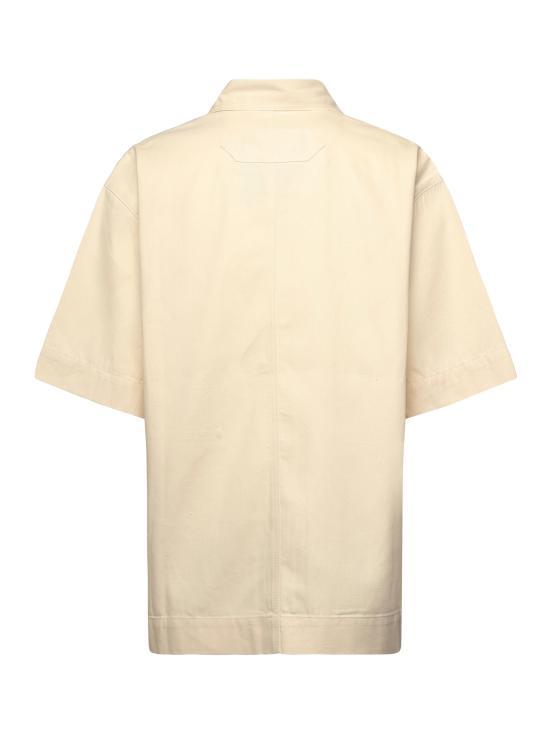 JACQUEMUS Short-Sleeve Shirt Men’s White Cotton Bu 255DE0601516110 OFF WHITE DOM