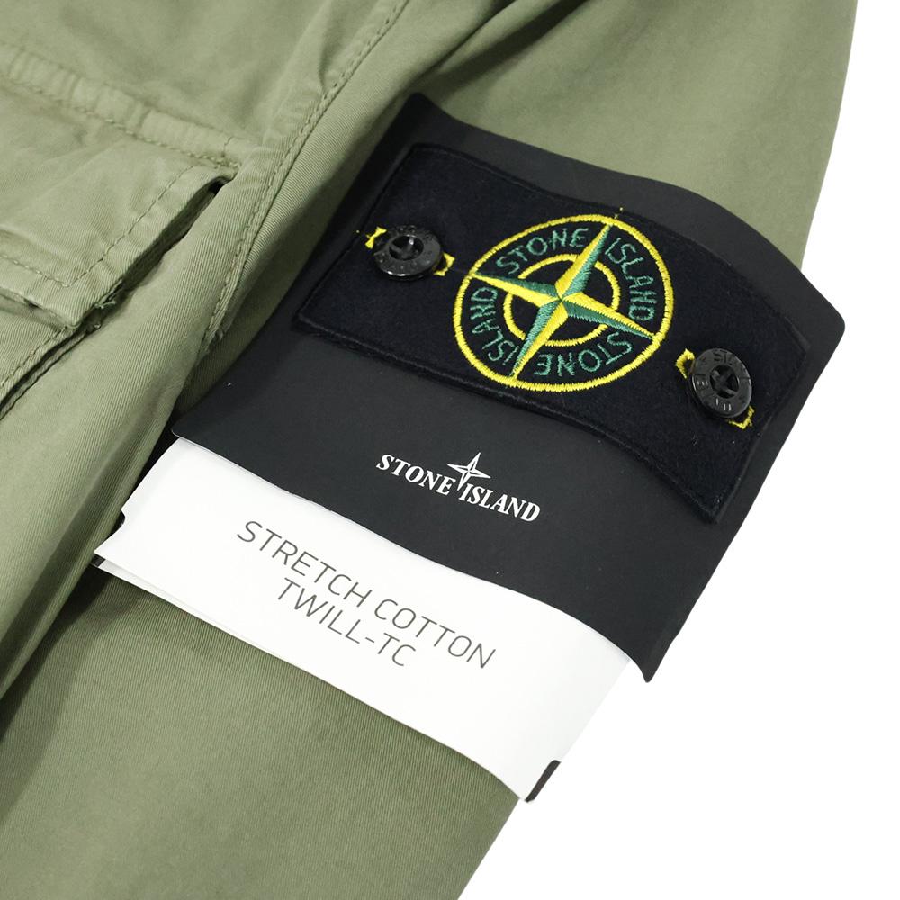 STONE ISLAND Stretch Organic Cotton Twill Hooded Men's Jacket