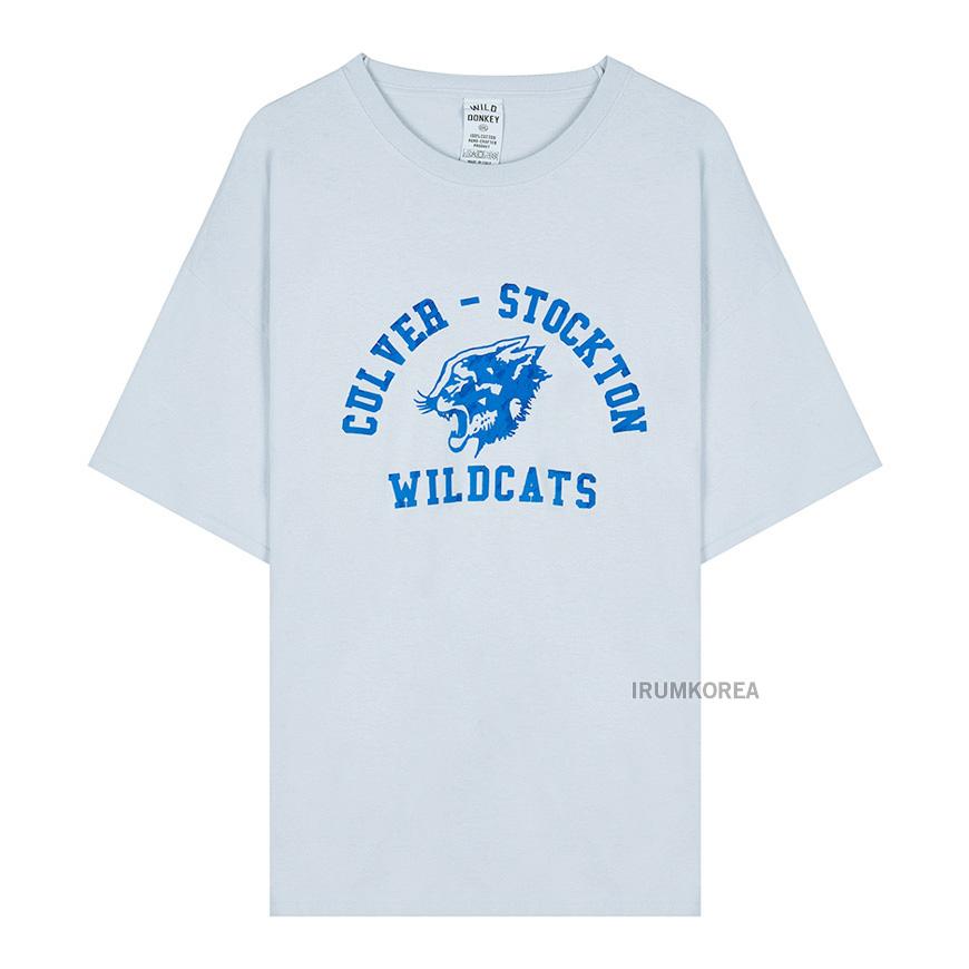 Wild Donkey Unisex Wildcat Graphic Short Sleeve T-Shir T WILDCATS DYED LIGHT ICE