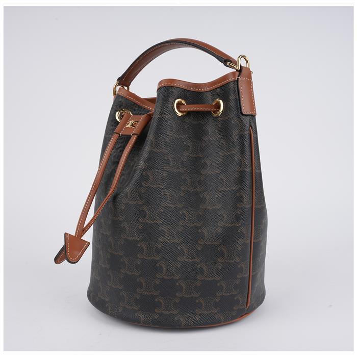 CELINE Triomphe Canvas Calfskin Clara Tote Bag