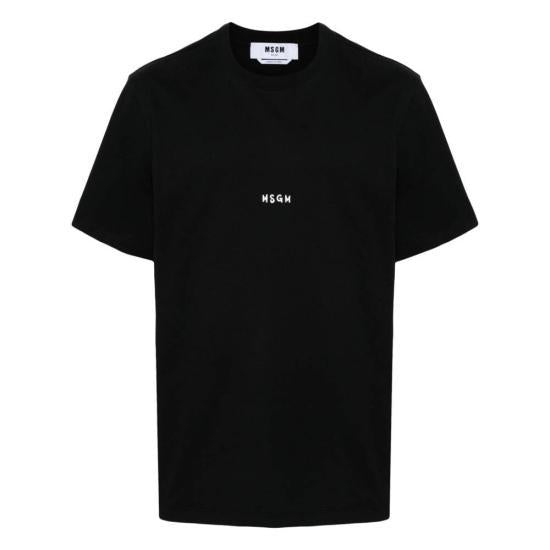 MSGM Short Sleeve T-Shirt for Men 3640MM55024700299 BLACK DOM