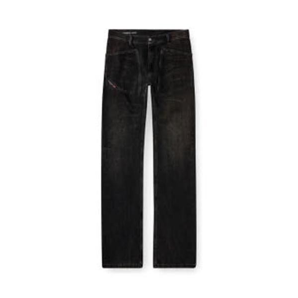 DIESEL DZETA Loose Fit Utility Pocket Black Denim Jeans