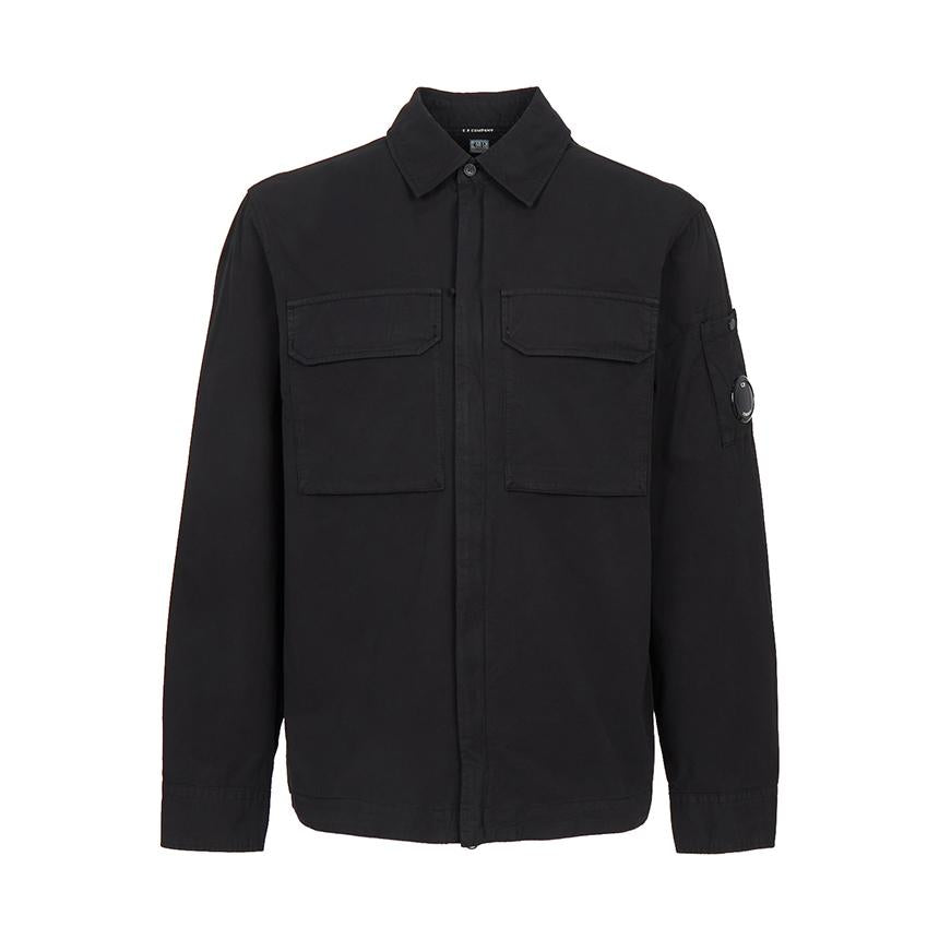 CP Company Men’s Overshirt Jacket Black Cotton Ripstop Jacket