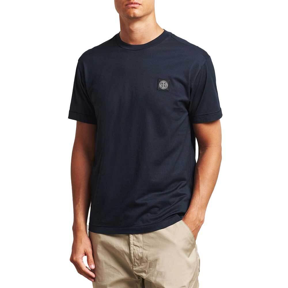 STONE ISLAND Navy Short Sleeve T-Shirt for Men 2100027