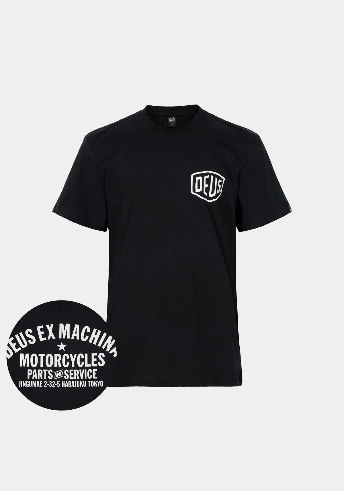 Deus Ex Machina Black Tokyo Harajuku Address T-Shirt Men’s D261 MTS126