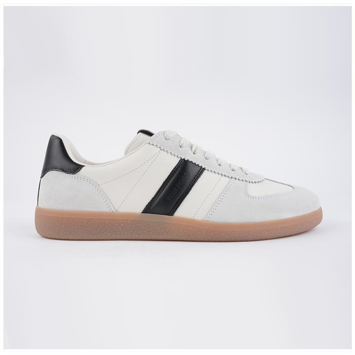 TOM FORD Suede Smooth Leather T Low-Top Sneakers