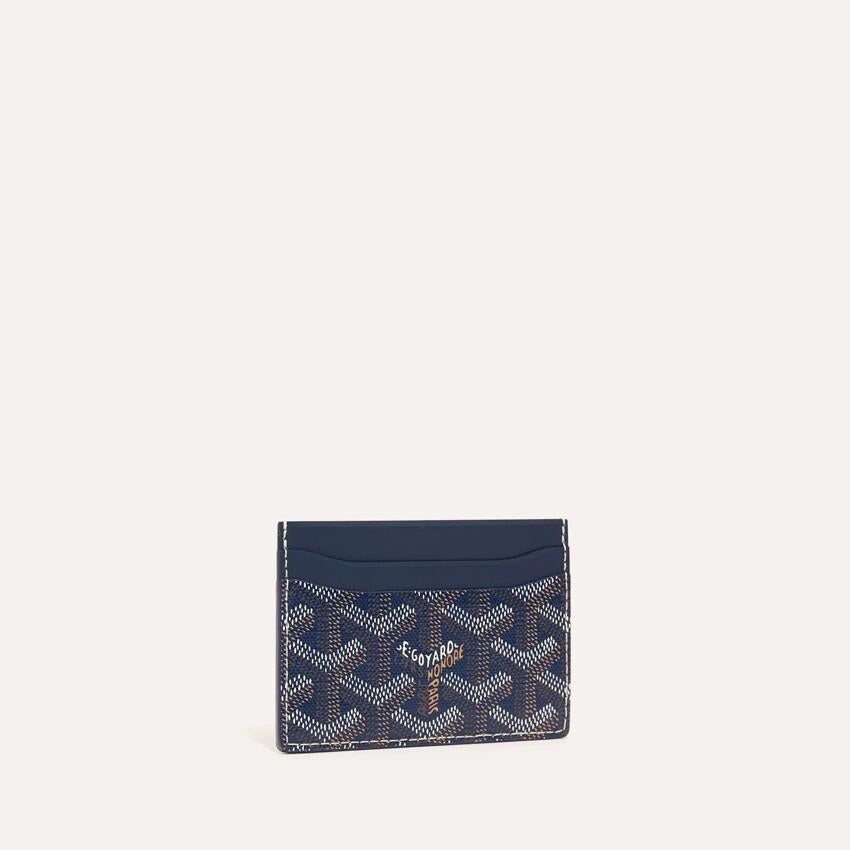 GOYARD Saint Sulpice Card Holder Navy Leather Women’s Wallet STSULPPMLTY12 CL12X