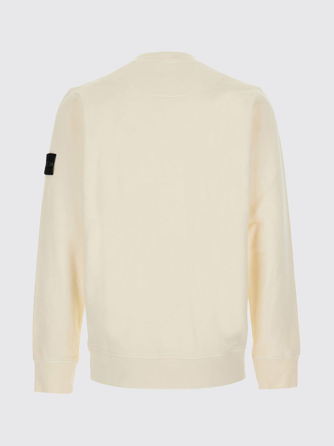 STONE ISLAND Black Cotton Logo Sweatshirt