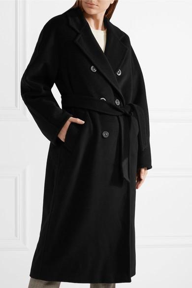 Max Mara Black Wool Madame Coat 2621018010600 003