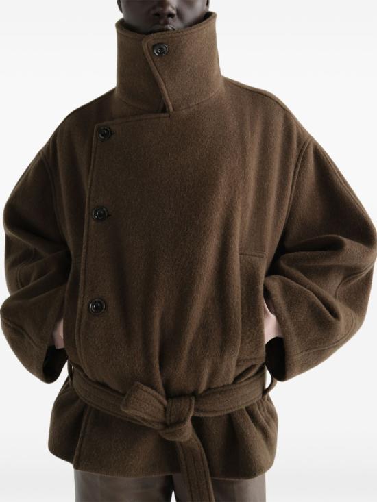 Lemaire Mud Wool Blend Long Coat