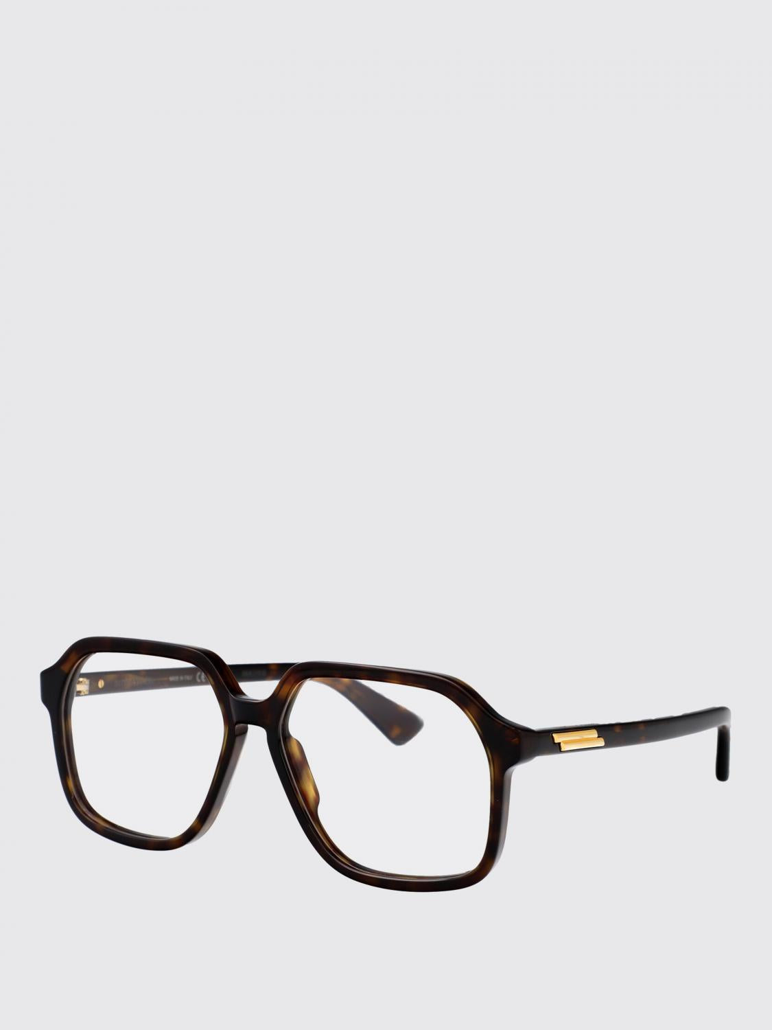 Bottega Veneta Black Acetate Square Optical Glasses