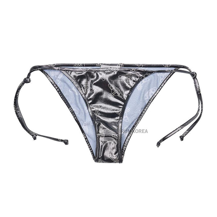 Vivienne Westwood Women’s Logo Pattern Bikini Swimsuit Black
